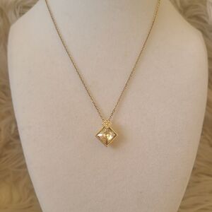 Swarovski Honey Gold Toned Pendant Necklace- Great Condition